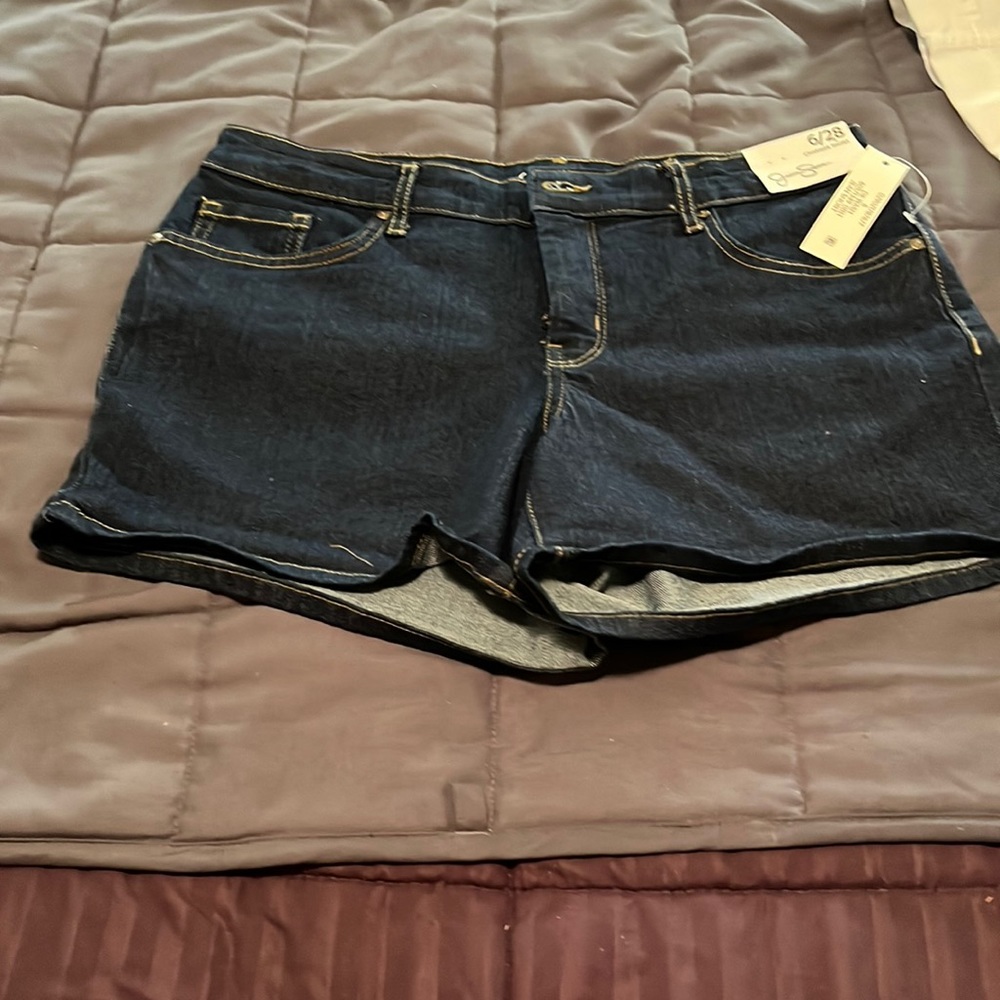 Jessica Simpson charmer shorts 6/28. NWT. One dark wash, one medium wash